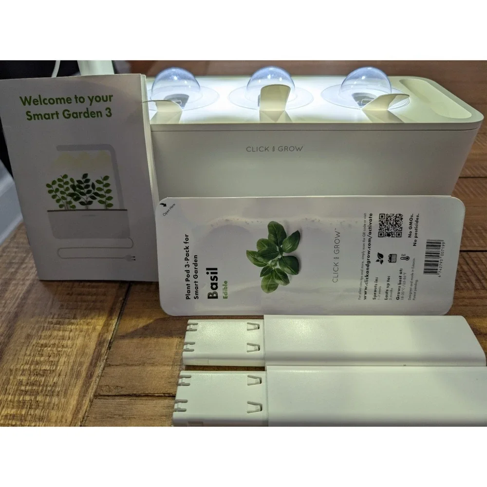 Click & Grow 3 Indoor Herb Garden Kit with Grow Light | Smart Garden for Home